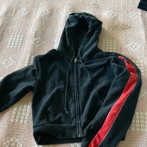 Brandy Melville Black and red stripe jacket
